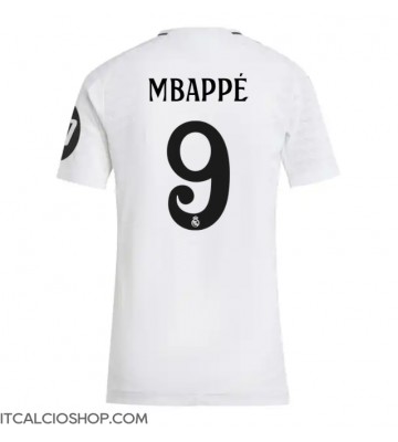 Real Madrid Kylian Mbappe #9 Prima Maglia Femmina 2024-25 Manica Corta